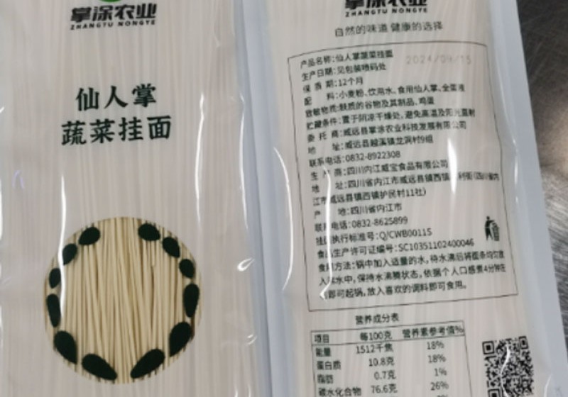 仙人掌蔬菜掛面